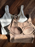 Load image into Gallery viewer, Round Neck Padded Bra Top in Cacao
