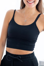 Load image into Gallery viewer, Camisole Bra Top in Black
