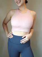 Load image into Gallery viewer, Breathe High-Neck Bra Top in Pink

