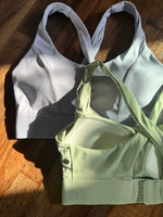 Load image into Gallery viewer, Cross Back Clasp Sports Bra in Lavender
