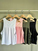 Load image into Gallery viewer, Pleated Tank Top in Pink
