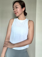 Load image into Gallery viewer, Pleated Tank Top in White
