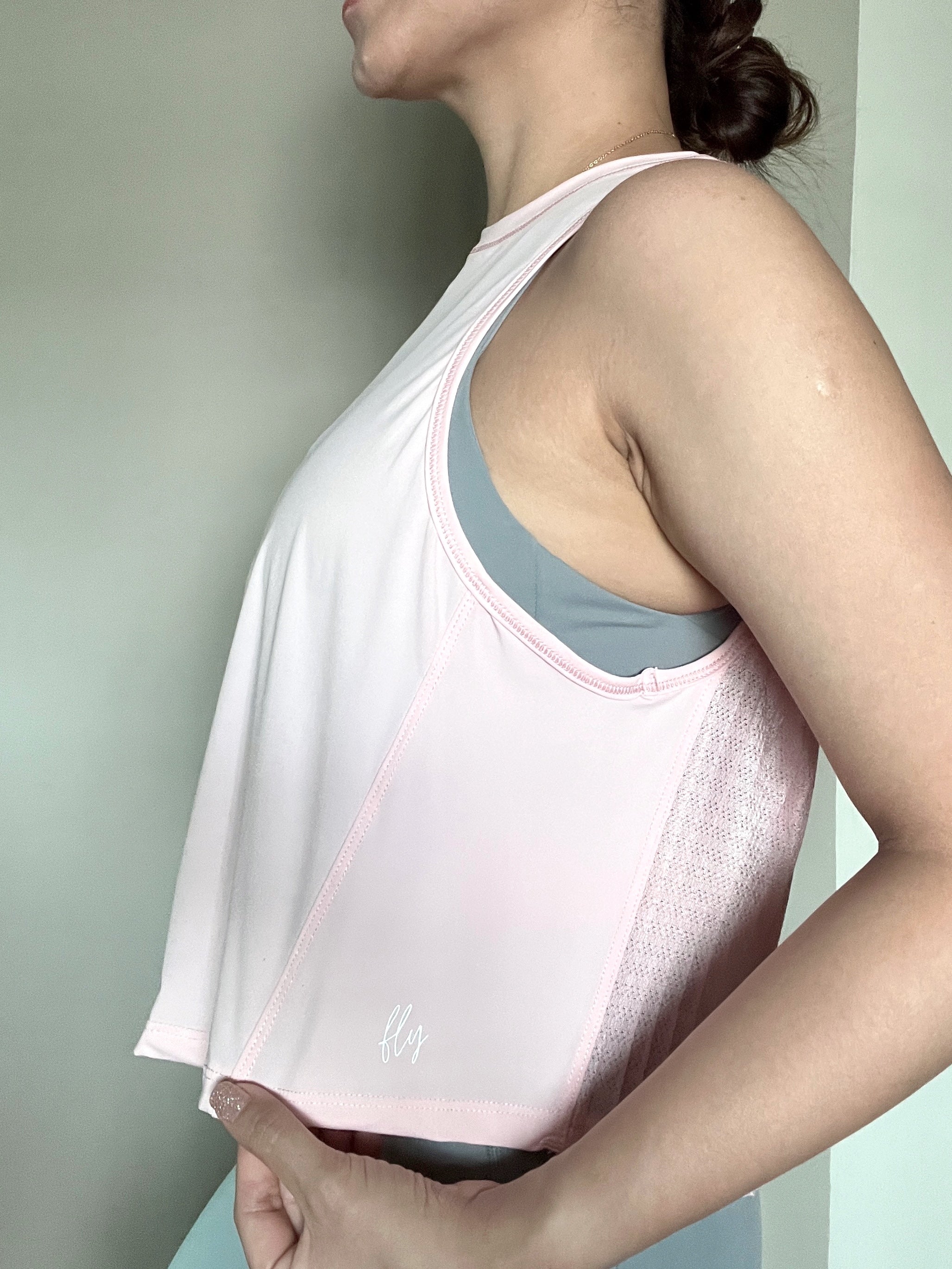 Pleated Tank Top in Pink